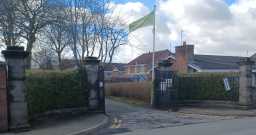 Sacriston Cemetery, Front Street, Sacriston, gates © DCC 05/03/2022